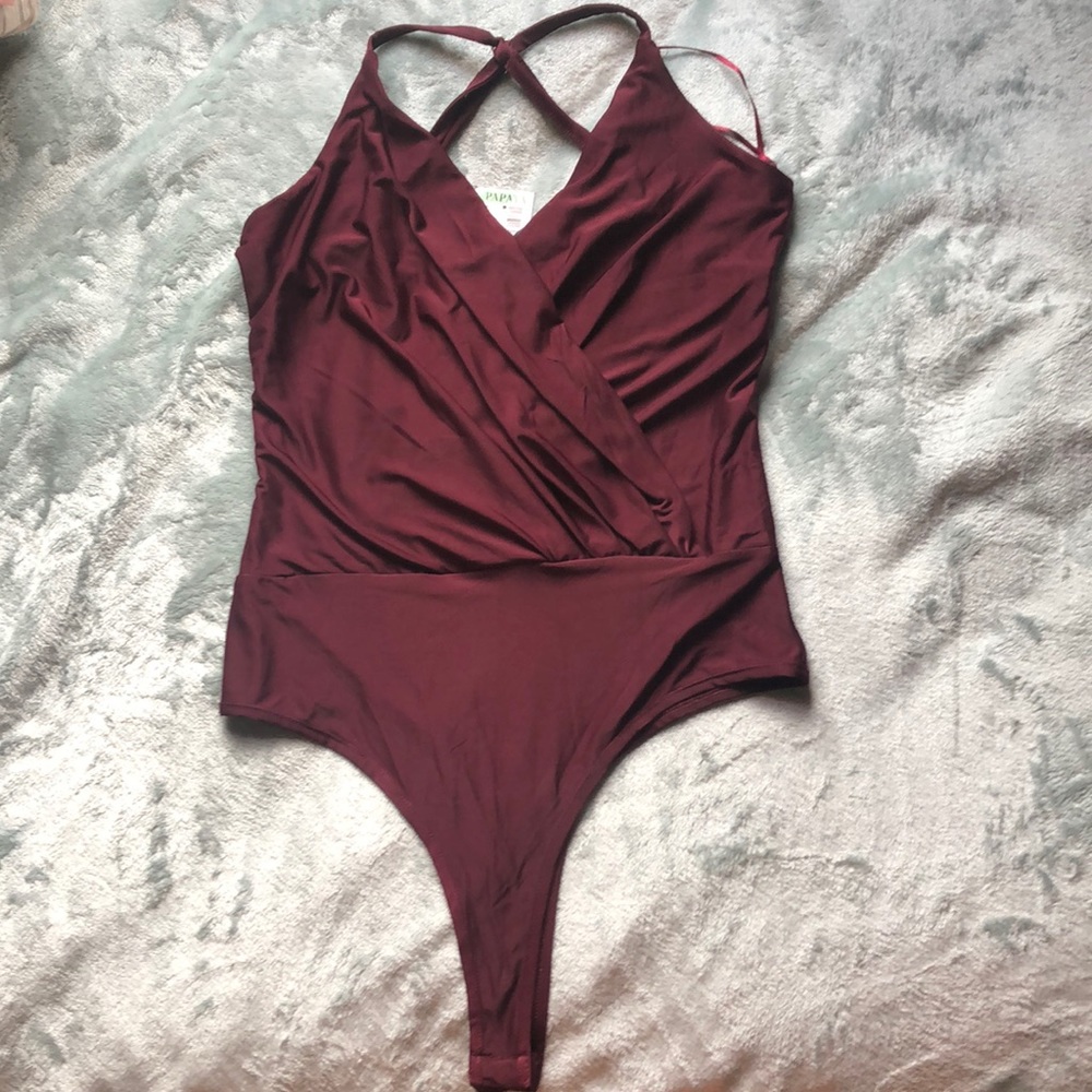Maroon bodysuit